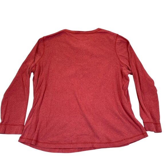 Duluth Trading Co. Womens Henley Shirt Size 2XL Long Sleeve Pullover Casual Red - Picture 2 of 7